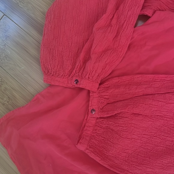 JOHNNY WAS sonya popover blouse red Hawaiian 2XL - Picture 10 of 10